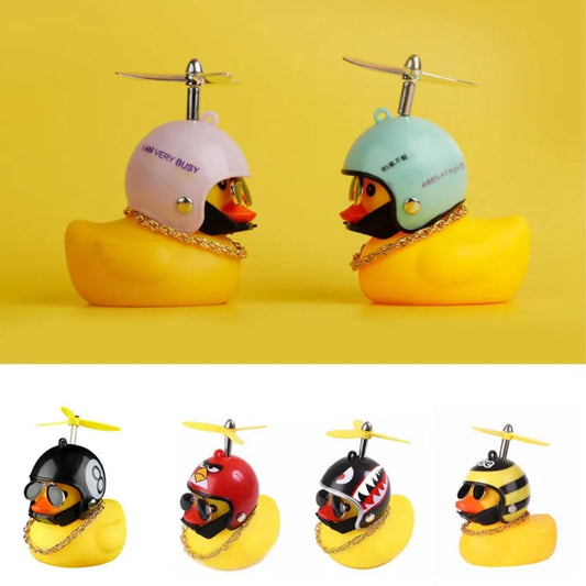 Whimsical Broken Wind Helmet: Yellow Duck Car Charm - Sprinkle Cuteness into Your Drive with this Unique and Adorable Car Accessory