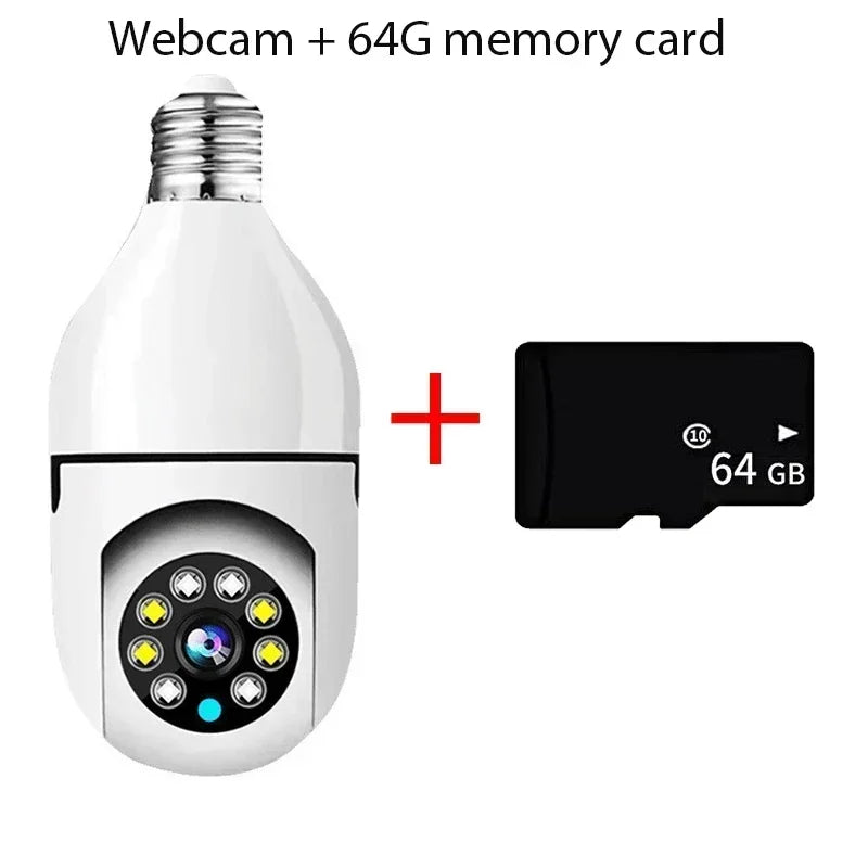 2.4G 5G Wifi E27 Bulb Surveillance IP Camera Night Vision Wireless Home 2MP CCTV Security Camera 4x Digital Zoom Video Indoo