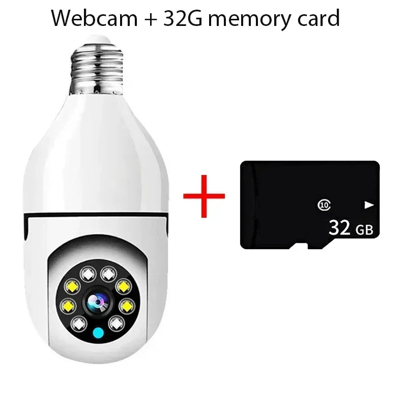 2.4G 5G Wifi E27 Bulb Surveillance IP Camera Night Vision Wireless Home 2MP CCTV Security Camera 4x Digital Zoom Video Indoo