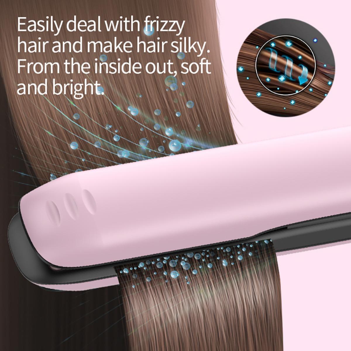 2-in-1 Cordless Flat Iron and Curler with USB Charging