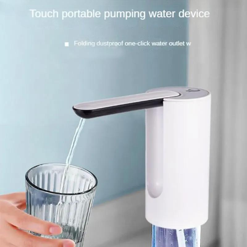 Smart Portable Electric Water Bottle Pump: 800mAh USB Rechargeable, Foldable, and Automatic Dispenser for Home and Office