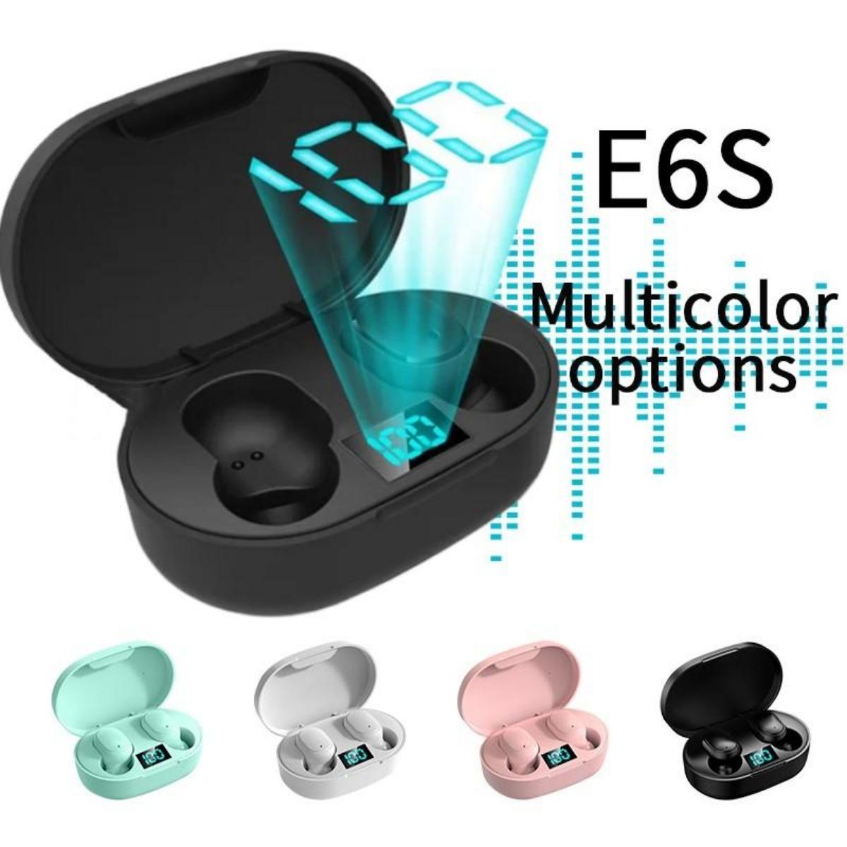 E6S: 5.2 TWS Headset with Charging Case – Perfect for Leisure, Sports, and Entertainment, and Built-in Microphone