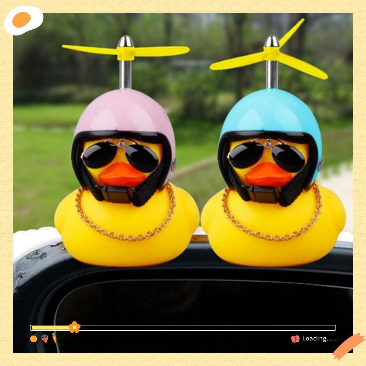 Whimsical Broken Wind Helmet: Yellow Duck Car Charm - Sprinkle Cuteness into Your Drive with this Unique and Adorable Car Accessory