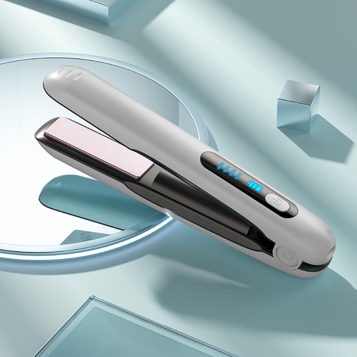 2-in-1 Cordless Flat Iron and Curler with USB Charging