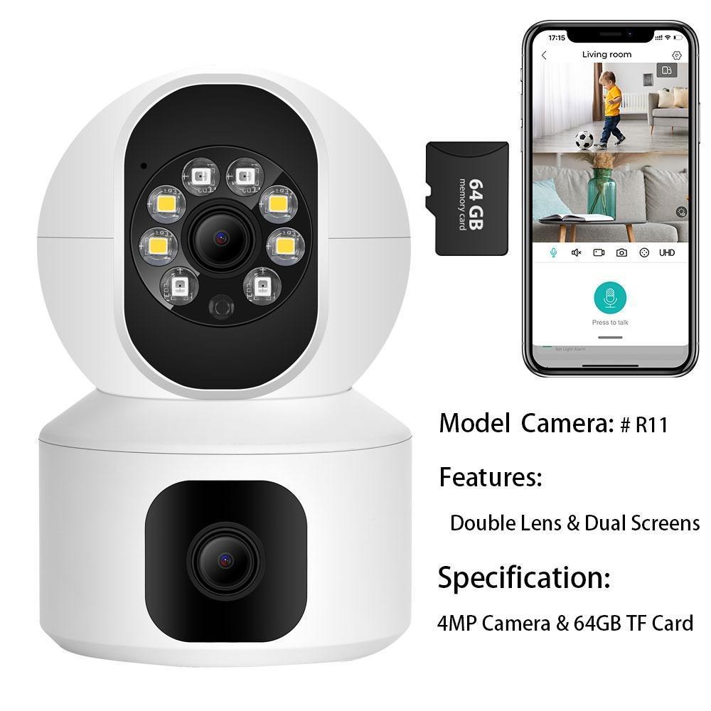 Crisp and Clear: Dual-Screen 4MP WiFi Baby Monitor with Night Vision