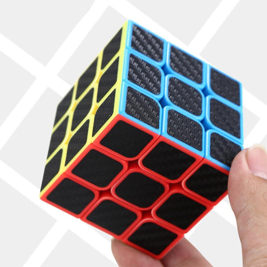 Engage Your Mind with Diverse Carbon Fiber Decal Rubik's Cubes: Ideal for Educational Competitions, Various Sizes, Easy to Difficult Levels, and Smooth Rotation