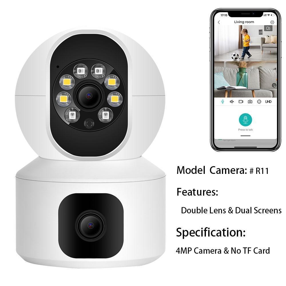 Crisp and Clear: Dual-Screen 4MP WiFi Baby Monitor with Night Vision