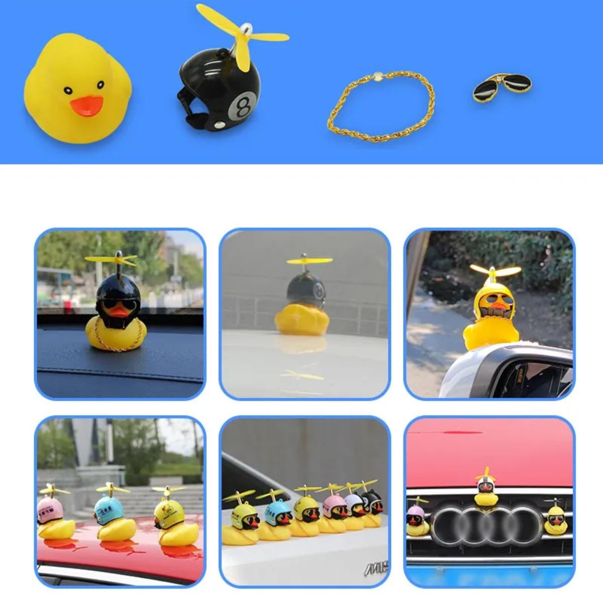 Whimsical Broken Wind Helmet: Yellow Duck Car Charm - Sprinkle Cuteness into Your Drive with this Unique and Adorable Car Accessory